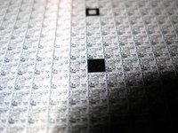 Detailaufnahme des Silizium-Wafers