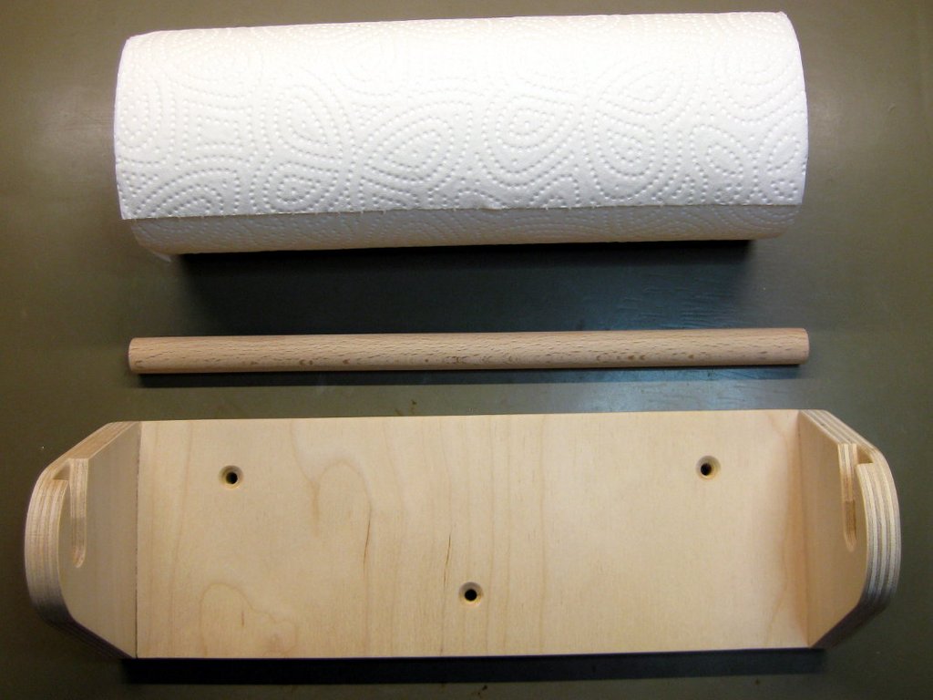 Papierrollenhalter zusammengebaut