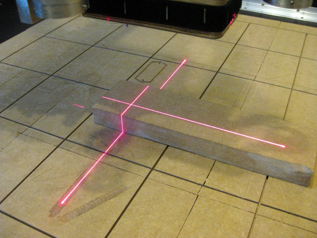 Laser auf Werkstück