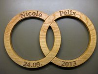 Hochzeitsgeschenk - Ringe aus Holz